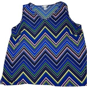 Catherine’s Bright Sleeveless Pullover Top Size 3X